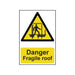 Scan Danger Fragile Roof - PVC Sign 200 x 300mm Scan - Town Tools