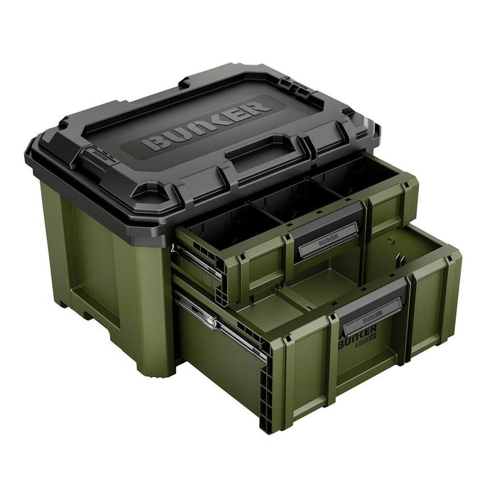 BUNKER Load-Up Stacking 2 Drawer Tool Box, 570mm - B600-2DTB