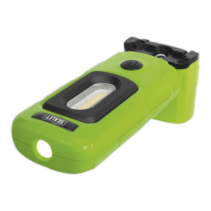 Sealey Rechargeable 360 Inspection Light 3W COB & 1W SMD LED Green Lithium-Polym Sealey - Town Tools 