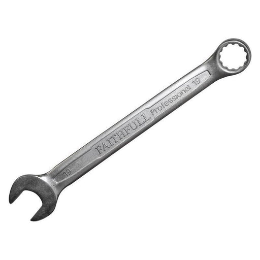 Faithfull Combination Spanner CV Satin Finish 19mm Faithfull - Town Tools