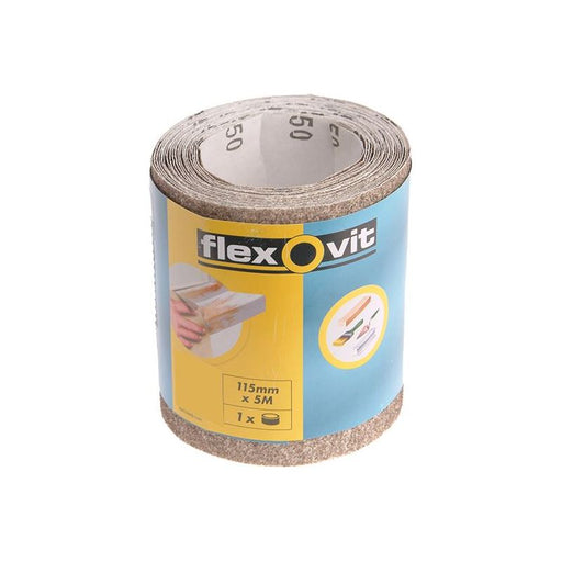 Flexovit General Purpose Sanding Roll 115mm x 5m Medium 120G Flexovit - Town Tools