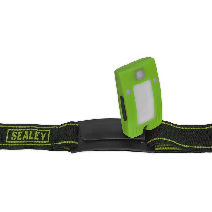 Sealey Rechargeable Head Torch 2W COB LED Auto-Sensor Green LED360HTG Sealey - Town Tools 