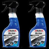 2x Holts Car De-Icer Spray Melts Windscreen Ice Frost Snow Winter De icer 500ml