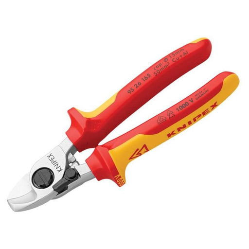Knipex VDE Cable Shears with Return Spring 165mm Knipex - Town Tools