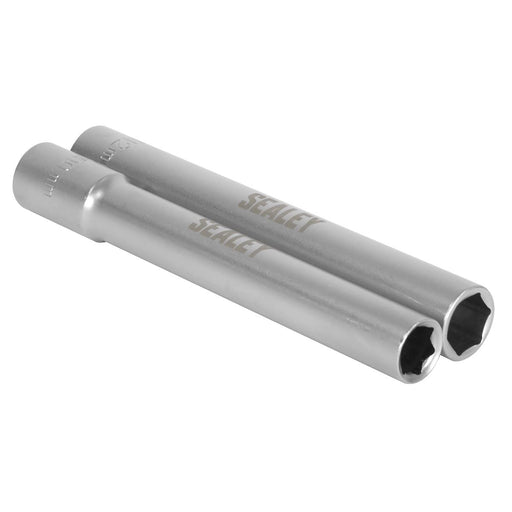 Sealey Extra-Deep Socket Set 3/8"Sq Drive 10 & 12mm 2pc SX1012 Sealey - Town Tools 