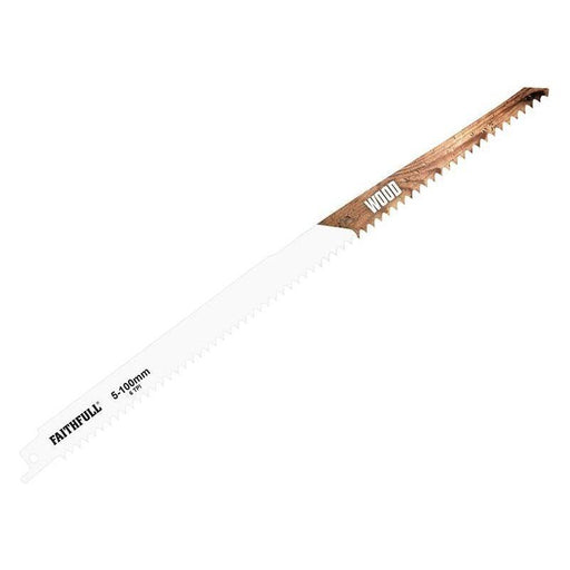 Faithfull S1411D Sabre Saw Blade Wood 300mm 6 TPI (Pack of 5) Faithfull - Town Tools