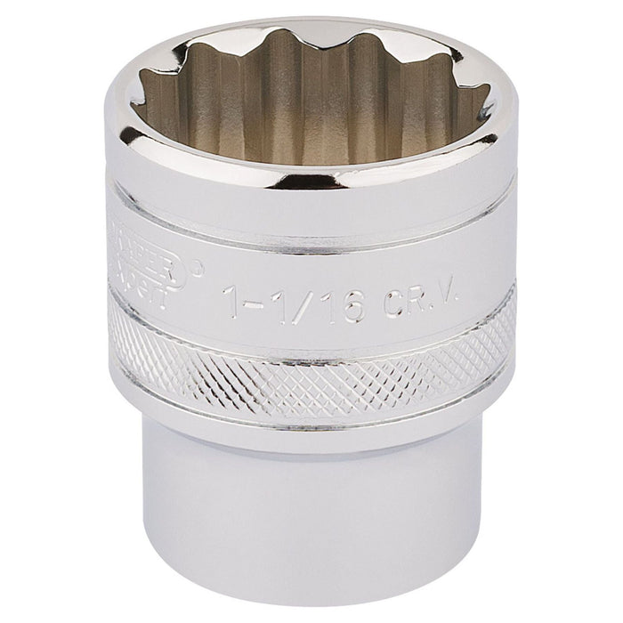 Draper HI-TORQ 12 Point Socket, 1/2" Sq. Dr., 1.1/16" 33726 Draper - Town Tools 