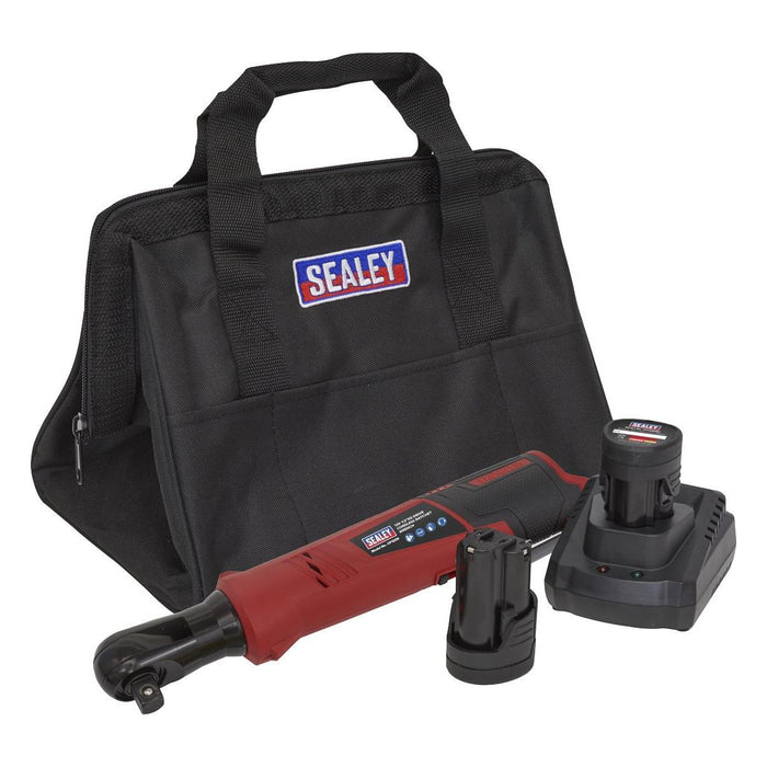 Sealey Cordless Ratchet Wrench Kit 1/2"Sq Drive 12V SV12 Series 2 Batteries Sealey - Town Tools 