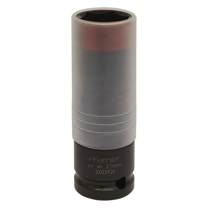 Sealey Alloy Wheel Ultra-Power Impact Socket 21mm 1/2"Sq Drive SX03921 Sealey - Town Tools 