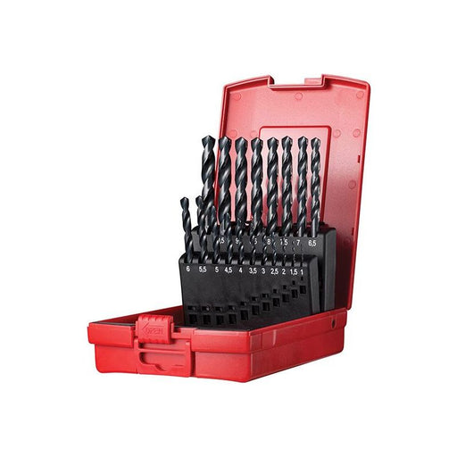 Dormer A190 No.201 Metric HSS Drill Set of 19 1.0-10.0 x 0.5mm Dormer - Town Tools