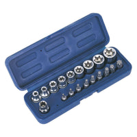 Sealey TRX-Star* Socket & Bit Set 19pc 3/8"Sq Drive AK6191