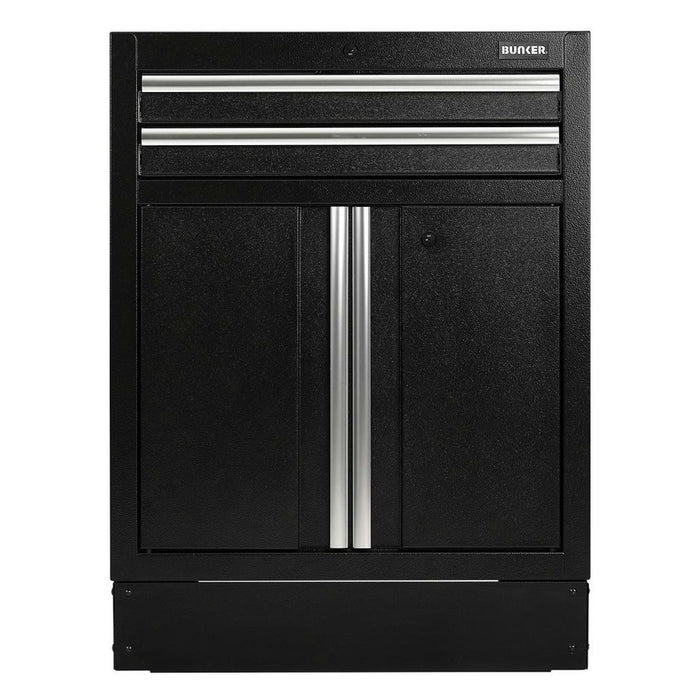 BUNKER Modular Floor Cabinet, 2 Drawer, 2 Door, 680mm - MS400-2BU