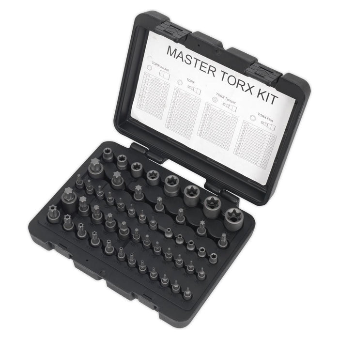 Sealey TRX-Star* Master Socket Set 52pc 1/4" 3/8" & 1/2"Sq Drive AK6199 Sealey - Town Tools 