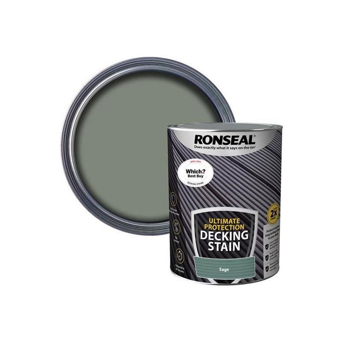 Ronseal Ultimate Protection Decking Stain Sage 5 litre Ronseal - Town Tools