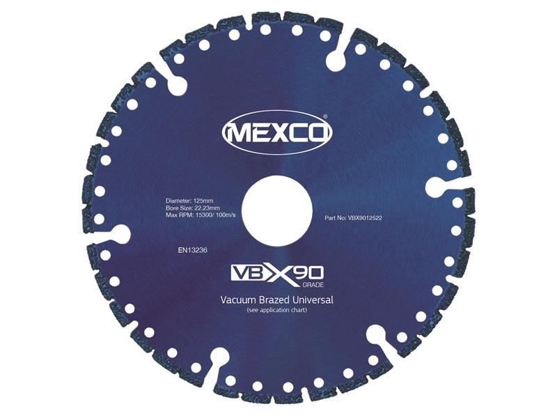 MEXCO VBX90 Grade Universal Diamond Blade 125 x 22mm MEXCO - Town Tools