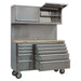 Sealey Mobile Stainless Steel Tool Cabinet 10 Drawer with Backboard & 2 Wall Cup Sealey - Town Tools 