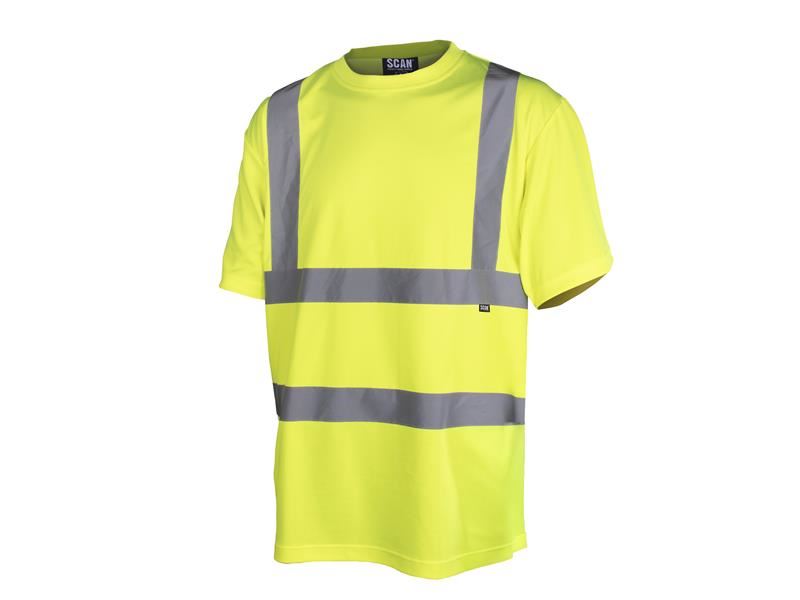 Scan Hi-Vis T-Shirt Yellow - XXL (50in) Scan - Town Tools