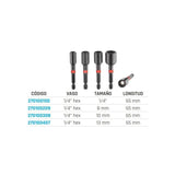 Teng Tools 1/4" Impact Nut Setter 8mm