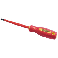 Draper Fully Insulated Plain Slot Screwdriver, 5.5 x 125mm (Sold Loose) 46524
