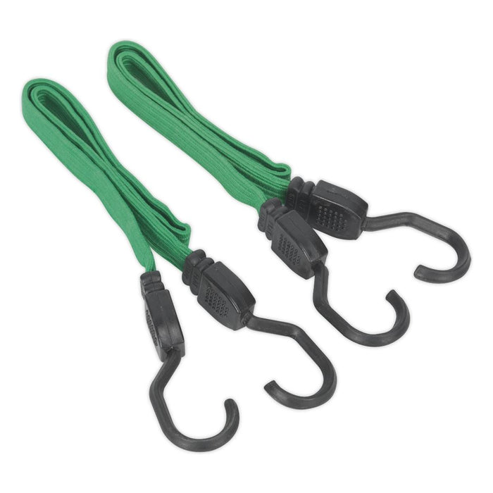 Sealey Flat Bungee Cord Set 2pc 610mm BCS16 Sealey - Town Tools 