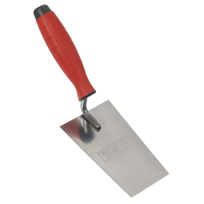 Sealey Stainless Steel Filler Trowel with Rubber Handle 140mm T1208 Sealey - Town Tools 