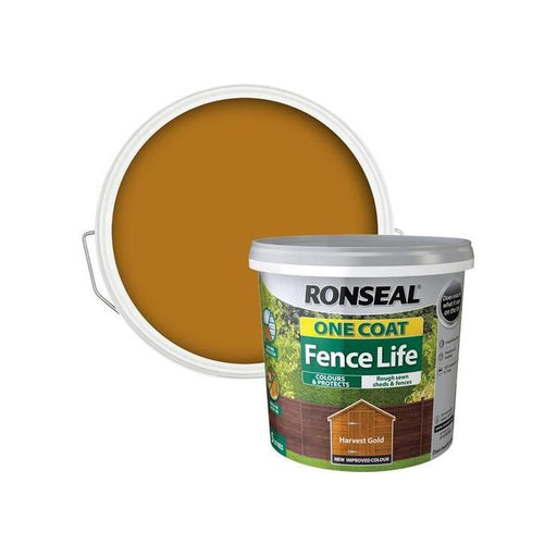 Ronseal One Coat Fence Life Harvest Gold 5 litre Ronseal - Town Tools