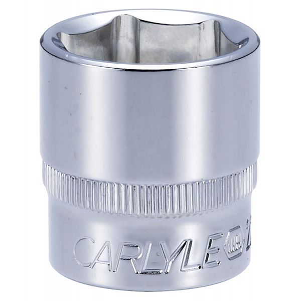 Carlyle Tools Socket - Shallow - Metric Standard - 3/8In. Dr - 22 mm