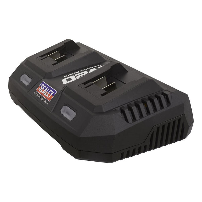 Sealey Dual Battery Charger 20V SV20 Series Lithium-ion CP20VMC2 Sealey - Town Tools 