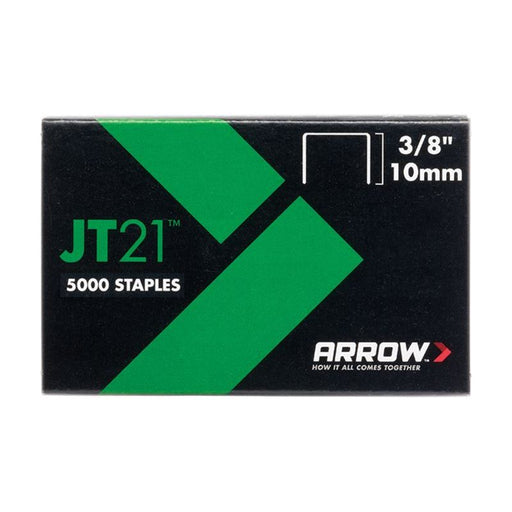 Arrow JT21 T27 Staples 10mm (3/8in) (Box 5000) Arrow - Town Tools