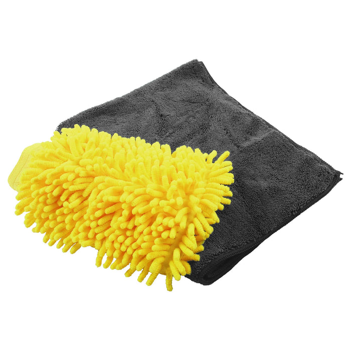 Connect Microfibre Wash Mitt 2pc 35355 Tool Connection - Town Tools 