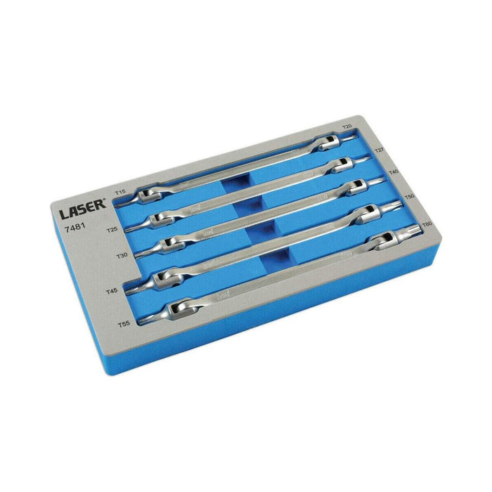 Laser Double Ended Flexible Star Bit Set 5pc 7481 Laser - Town Tools 