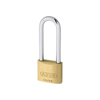 Abus Mechanical 55/40mm Brass Padlock 63mm Long Shackle Keyed Alike 5402