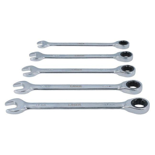 Laser Ratchet Ring Combination Spanner Set 5pc 8510 Laser - Town Tools 