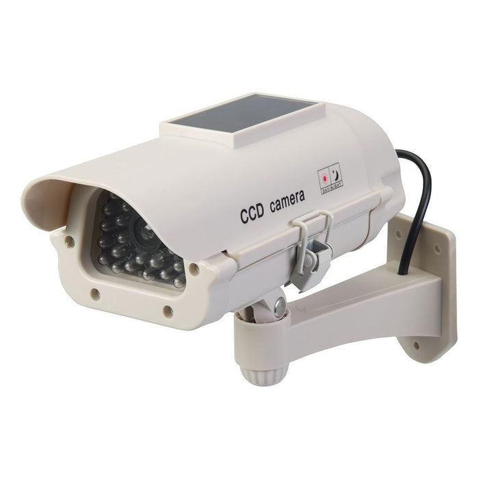 Silverline Solar-Powered Dummy CCTV Camera with LED Solar-Powered Silverline - Town Tools 