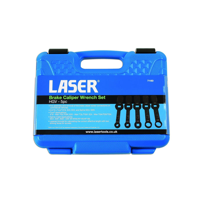 Laser Brake Caliper Wrench Set 5pc - for HGV 7160 Laser - Town Tools 