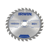 Irwin® Construction Circular Saw Blade 160 x 20mm x 30T ATB