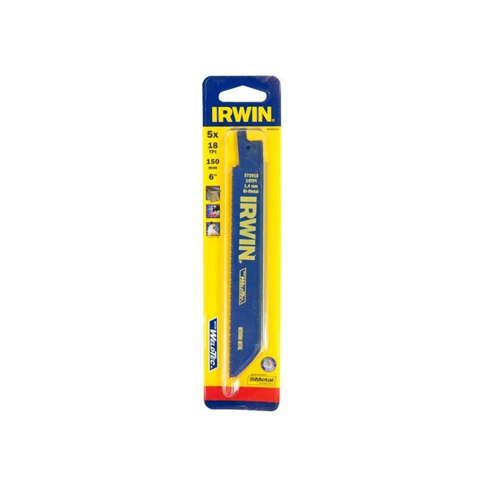 Irwin® 618R Sabre Saw Blade Metal Cutting 150mm 18 TPI Pack of 5 IRWIN® - Town Tools