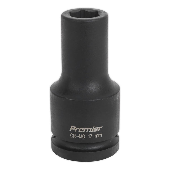 Sealey Impact Socket 17mm Deep 3/4"Sq Drive IS3417D Sealey - Town Tools 