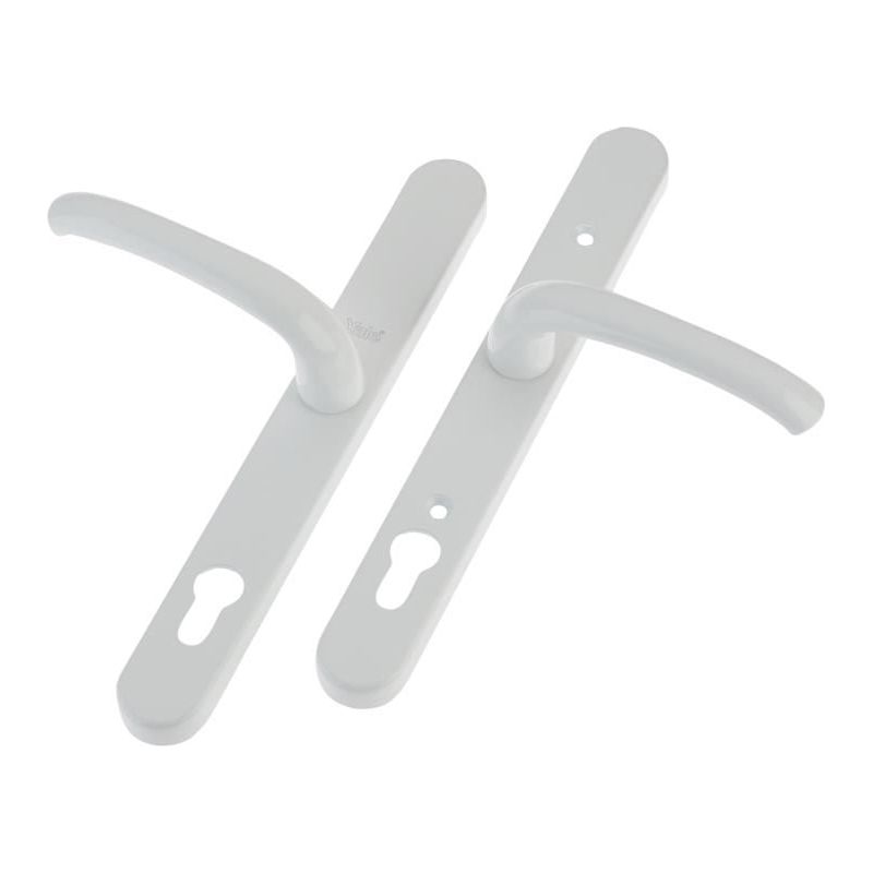 Yale Locks Retro Door Handle PVCu Polished PVD White Finish Yale Locks - Town Tools