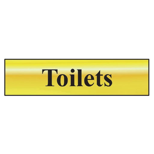 Scan Toilets - Polished Brass Effect 200 x 50mm Scan - Town Tools
