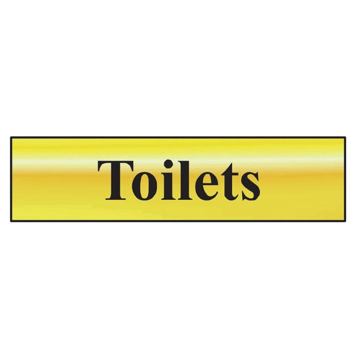 Scan Toilets - Polished Brass Effect 200 x 50mm Scan - Town Tools