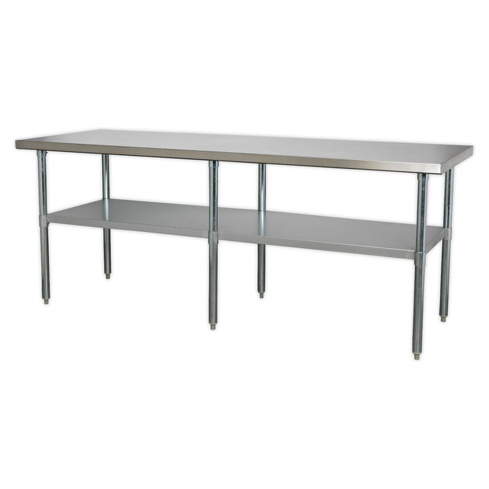 Sealey Stainless Steel Workbench 2.1m AP2184SS Sealey - Town Tools 