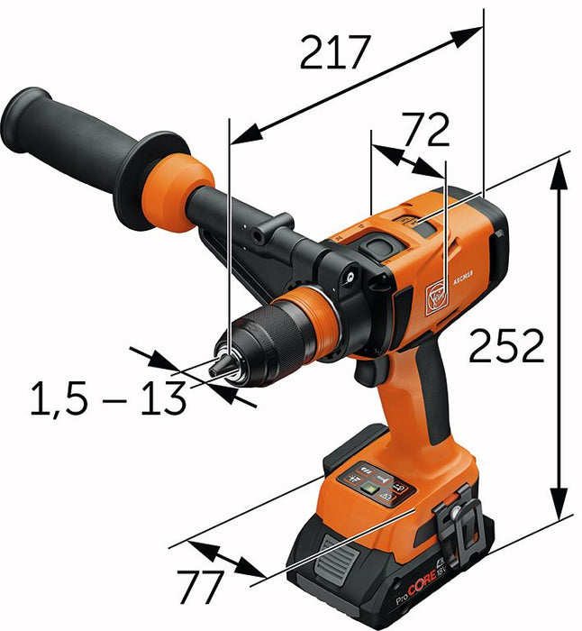 FEIN 4-speed cordless drill/driver ASCM 18-4 QM AS 71161561000 FEIN - Town Tools