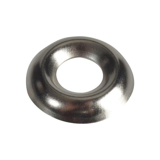 Forgefix Screw Cup Washers Solid Brass Nickel Plated No.6 Bag 200 ForgeFix - Town Tools