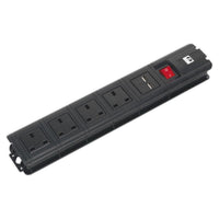 Sealey Extension Cable 2.6m 4 x 230V + 2 x USB Sockets Black EL34USBB
