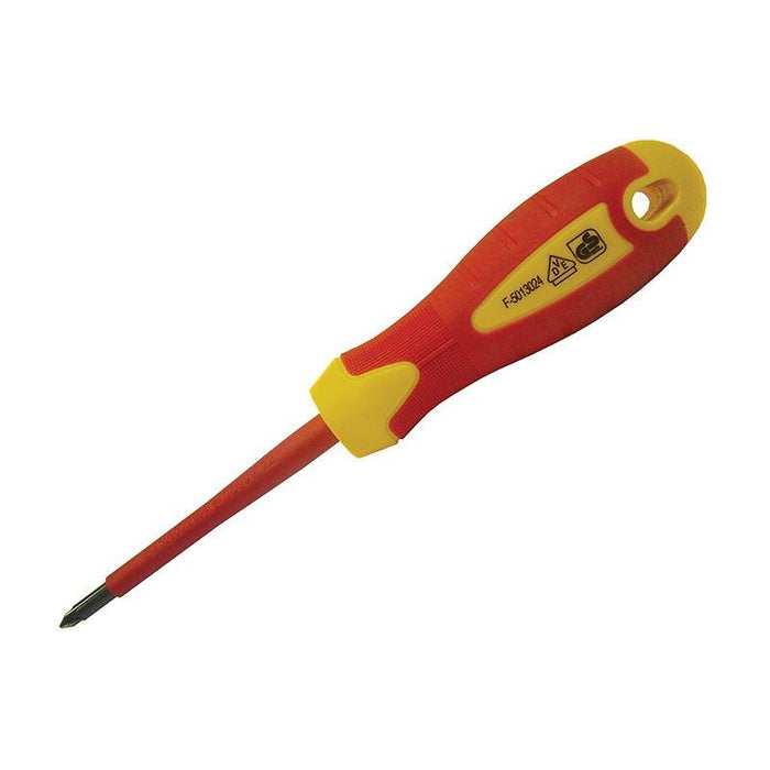 Faithfull VDE Soft Grip Screwdriver Phillips Tip PH1 x 80mm Faithfull - Town Tools