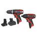 Sealey 2 x SV12 Series Cordless Power Tool Combo Kit 12V - 2 Batteries Sealey - Town Tools 