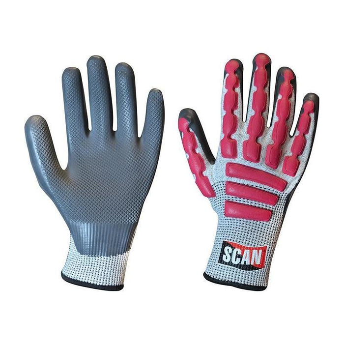 Scan Anti-Impact Latex Cut 5 Gloves - XXL (Size 11) Scan - Town Tools
