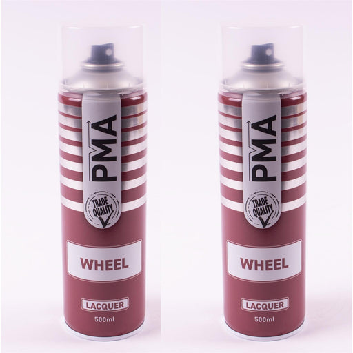 2 X PMA Wheel Lacquer Clear Paint Spray 500ml Laquer Bodyshop Repair PMA - Town Tools 