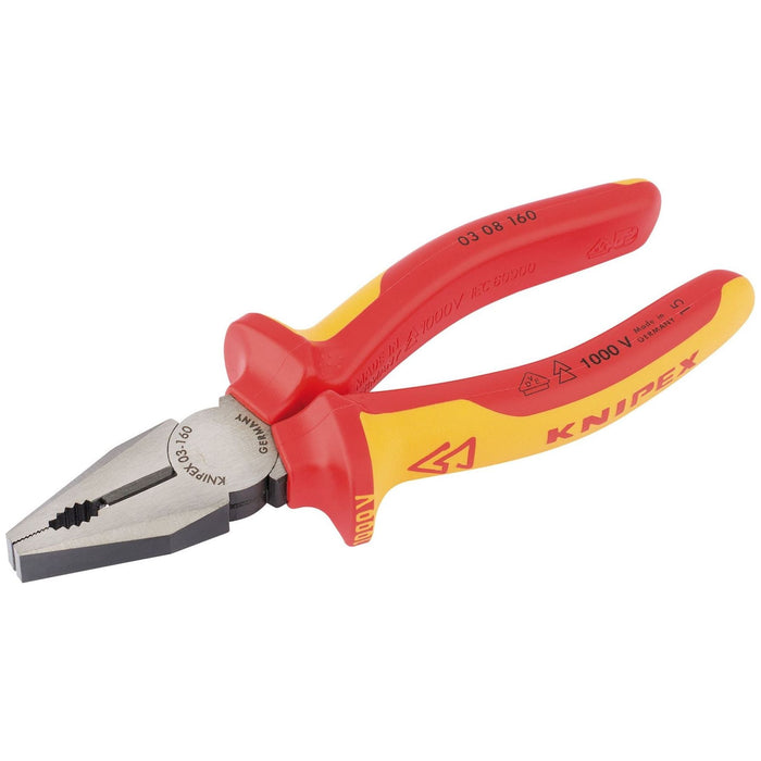 Draper Knipex 03 08 160UKSBE VDE Fully Insulated Combination Pliers, 160mm 32019 Draper - Town Tools 